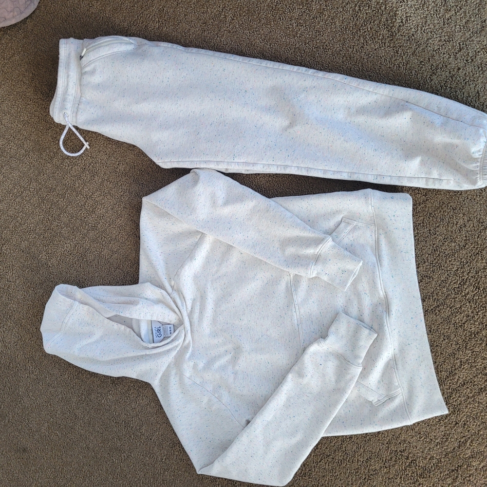 Champion Light Gray Hoodie and Sweatpants Set